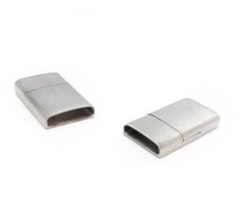 STAINLESS STEEL MAGNETIC CLASP,STEEL MATT,MGST-80-13*2,5MM