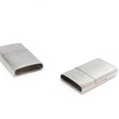 STAINLESS STEEL MAGNETIC CLASP,STEEL MATT,MGST-80-13*2,5MM