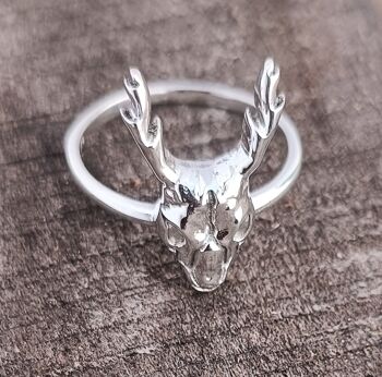 Belle bague en argent sterling 925 en forme de Chinkara 4