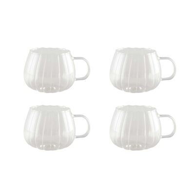 Glass tea cups - set of 4