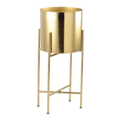 CACHE POT GOLD AUF FUSS KLEINES MODELL 21X21X50CM