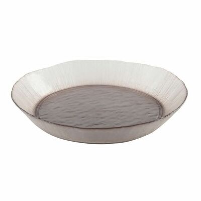 TRANSPARENT SAND FLAT CUP 28CM