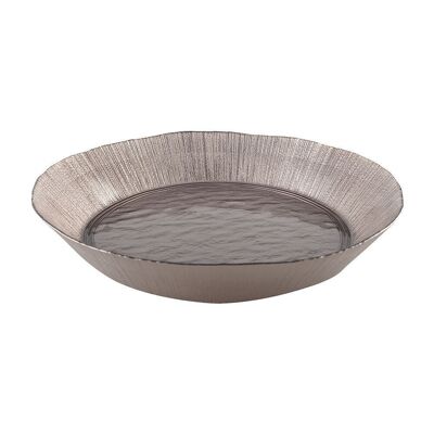 COUPE PLATE SABLE METALLIQUE 32CM