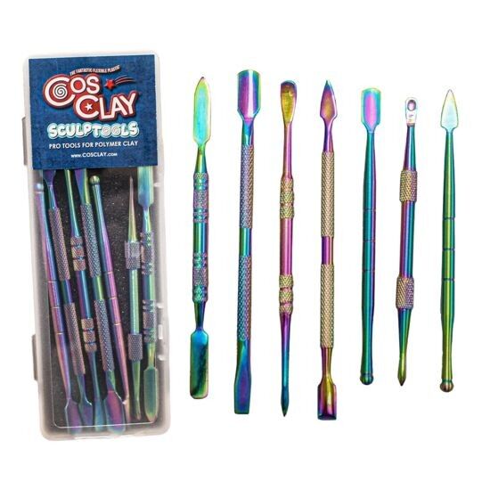 Set de escultura de acero anodizado