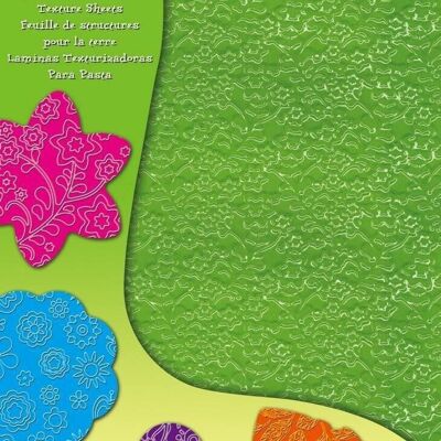 Feuilles de texture grandes (ensemble floral A, B, C, D)