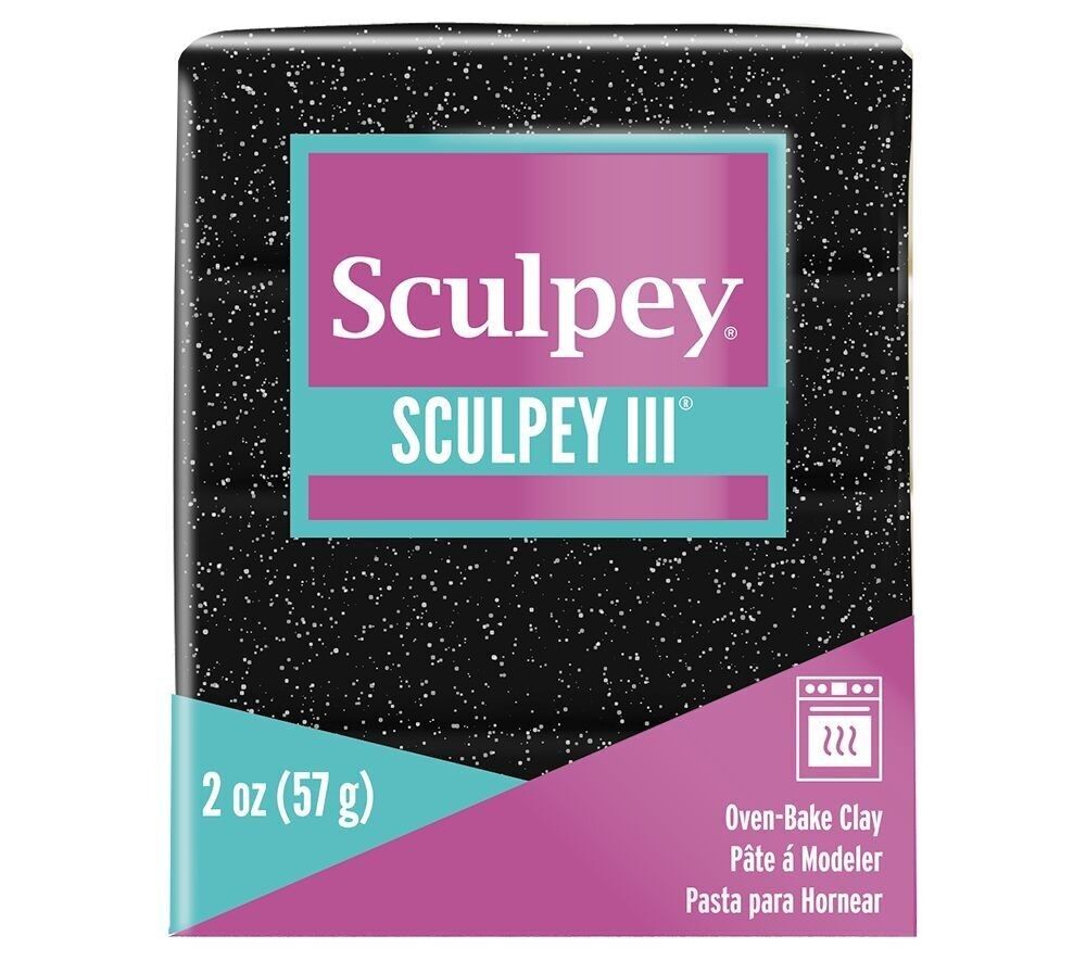 Sculpey III -- Schwarzer Glitzer