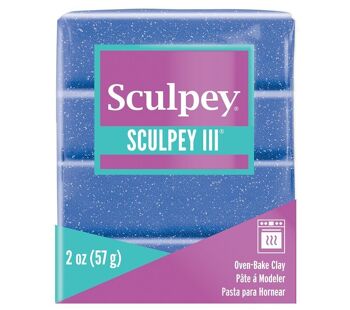 Sculpey III -- Paillettes Bleues 1