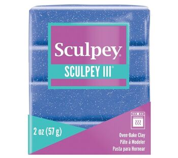 Sculpey III -- Paillettes Bleues 2