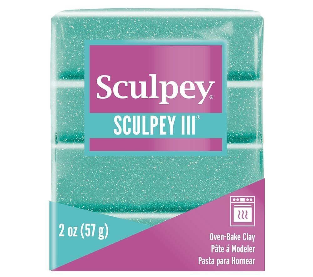 Sculpey III -- Türkis Glitzer