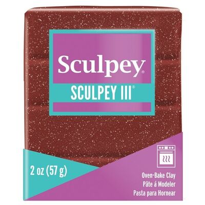 Sculpey III -- Glitter granato