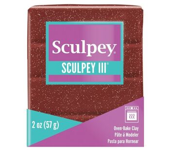 Sculpey III -- Paillettes Grenat 1