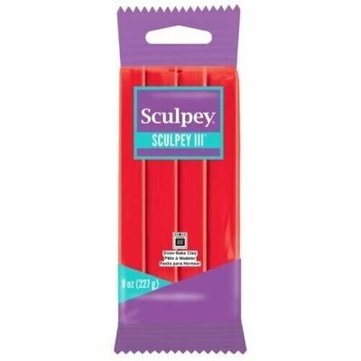 Sculpey III -- Red Hot Red  227 g