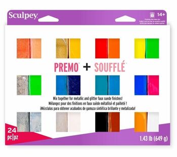 Sculpey Premo + Soufflé Multipack, 24 x 28 g 1