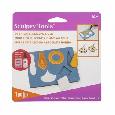 Molde seguro para horno de silicona Sculpey - Joyería geométrica