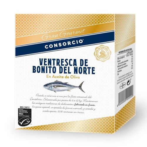 Ventresca de bonito del norte en aceite de oliva Consorcio Gran Gourmet 230g