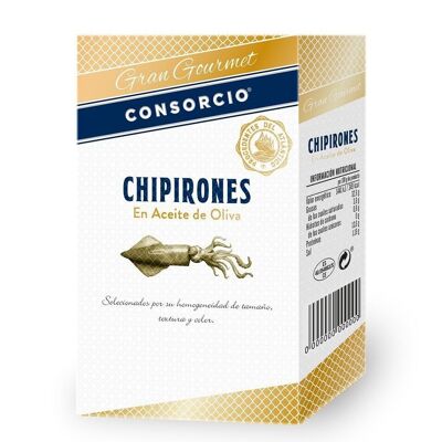 Chipirones en aceite de oliva 3/5 unidades Consorcio Gran Gourmet 111g