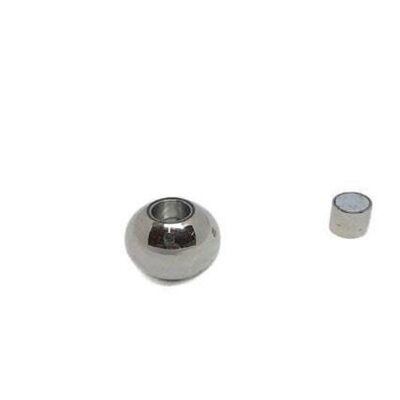STAINLESS STEEL MAGNETIC CLASP,STEEL,MGST-128-6MM-01
