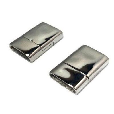 STAINLESS STEEL MAGNETIC CLASP,STEEL,MGST-23-14X5MM