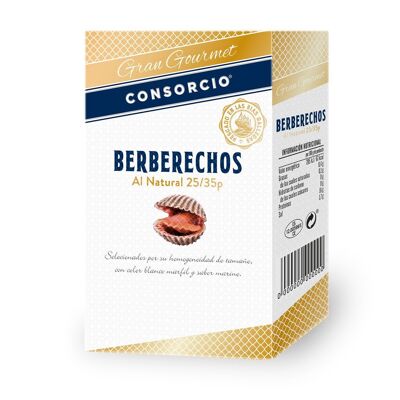 Berberechos de las rías gallegas al natural 100/110 unidades Consorcio Gran Gourmet 266g