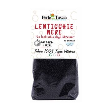 Lentilles noires étrusques 400g. 2