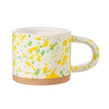 Tasse Splatterware jaune et verte 2