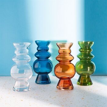 Vase en verre Selina Bleu 5