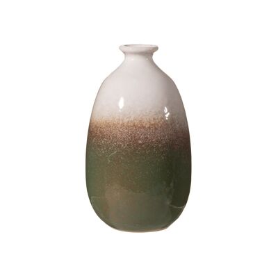 Dip-glasierte Vase in Ombre-Grün