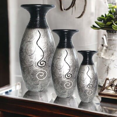 silver vases Indoor decoration