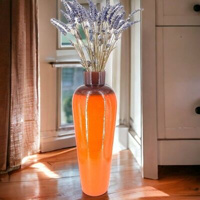 Floor vase black and orange