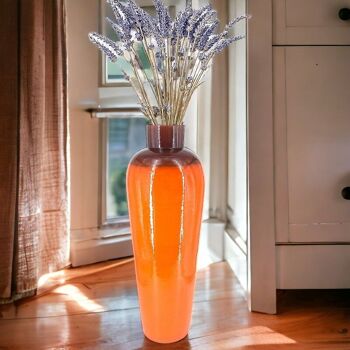 Vase de sol noir et orange 1