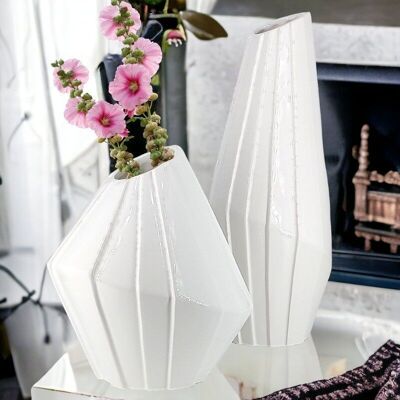 Ensemble de vases géométriques décoratifs en origami
