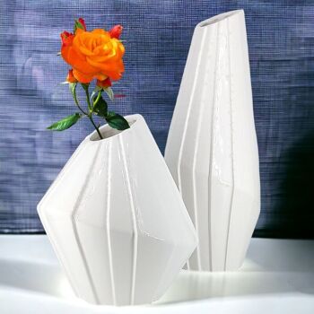 Ensemble de vases géométriques décoratifs en origami 3