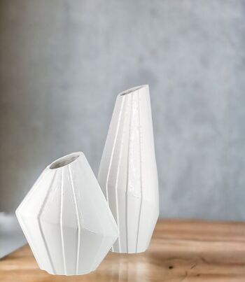 Ensemble de vases géométriques décoratifs en origami 9