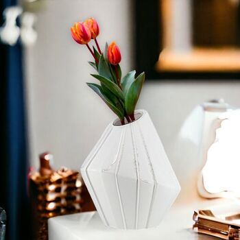 Ensemble de vases géométriques décoratifs en origami 10