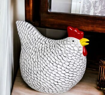 Poule décorative en céramique 3