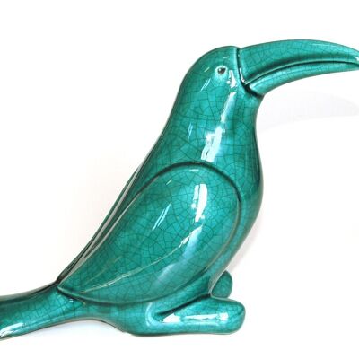 Figurine toucan en céramique