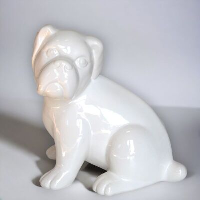 Figura de perro en cerámica.