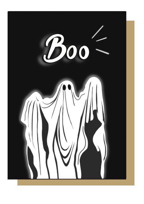 Boo! Ghost Gothic Greetings Card