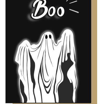 Boo! Ghost Gothic Greetings Card
