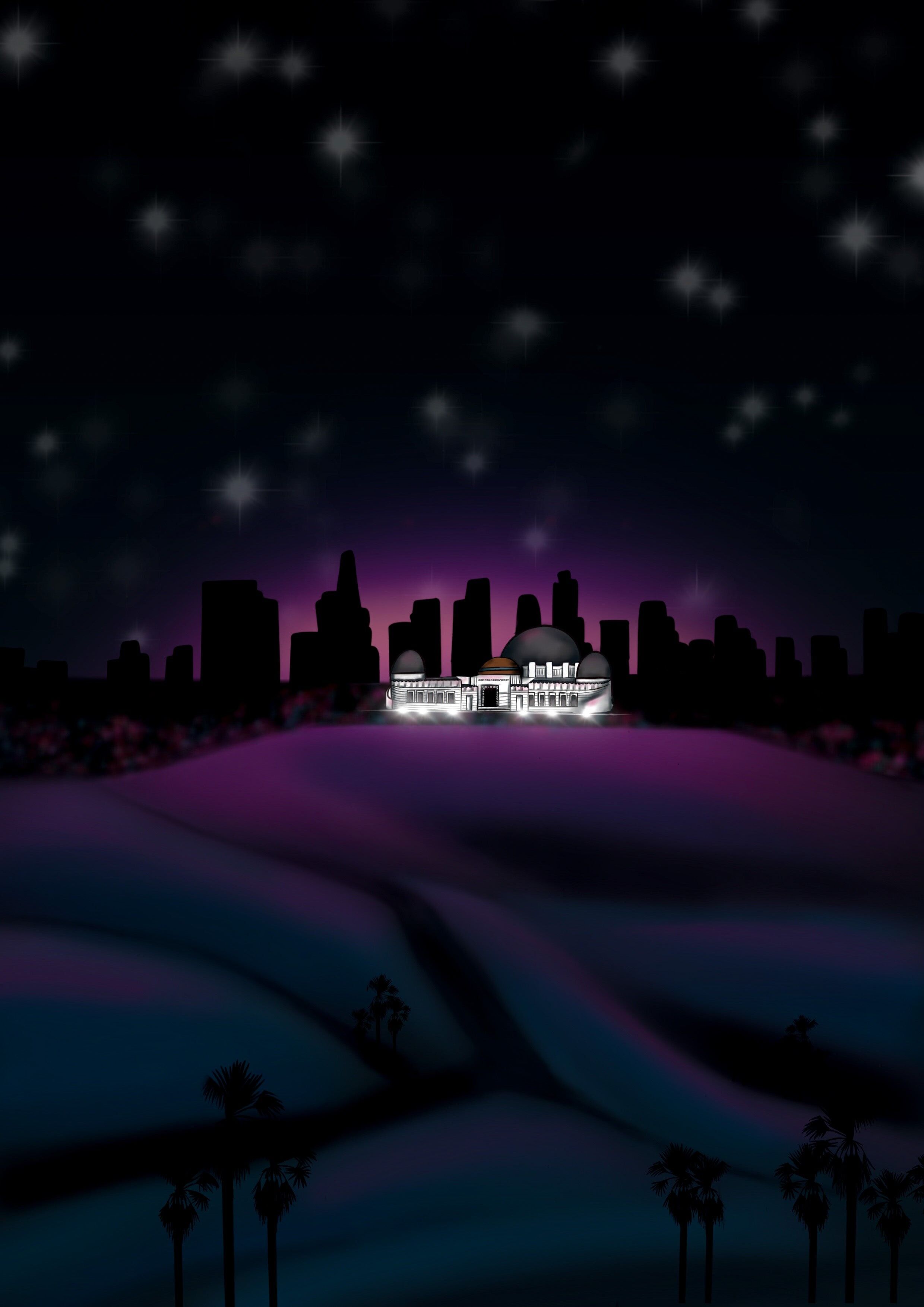 Osservatorio Griffith, stampa artistica di Los Angeles