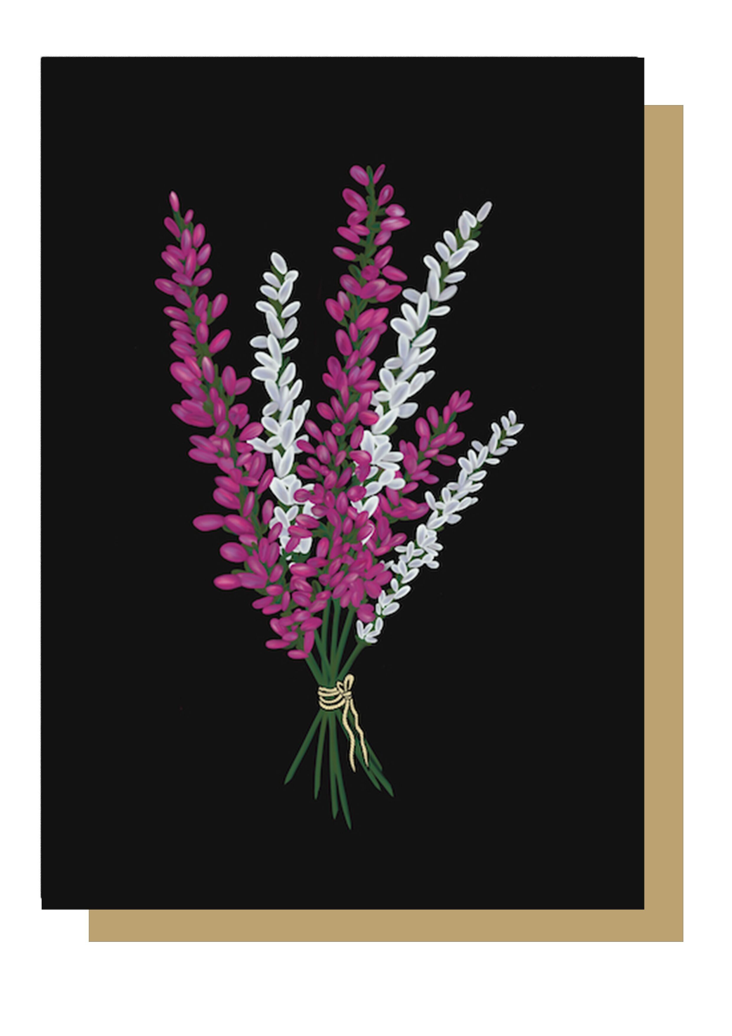 Heather Botanische Grußkarte