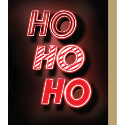 Ho Ho Ho Neon-Weihnachtskarte