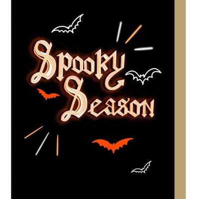 Carte de vœux d’Halloween de la saison effrayante