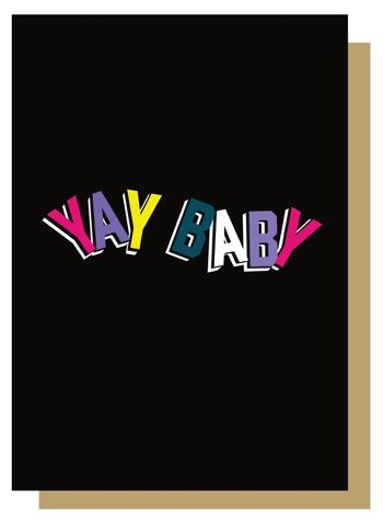 Carte de vœux Yay Baby Bold Alphabet 1