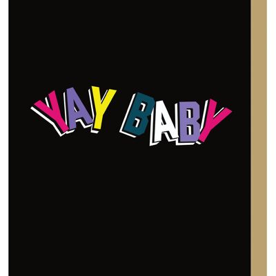 Yay Baby Bold Alphabet-Grußkarte