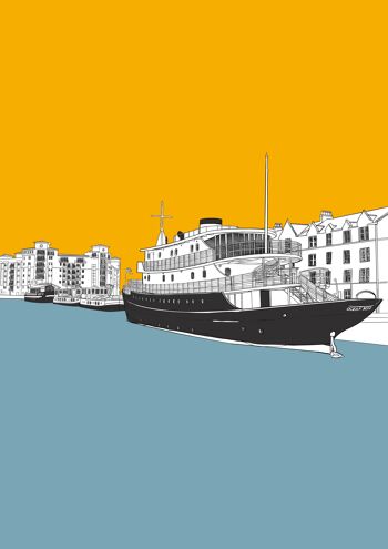 Ocean Mist, Leith Shore Edinburgh Art Print Jaune 1