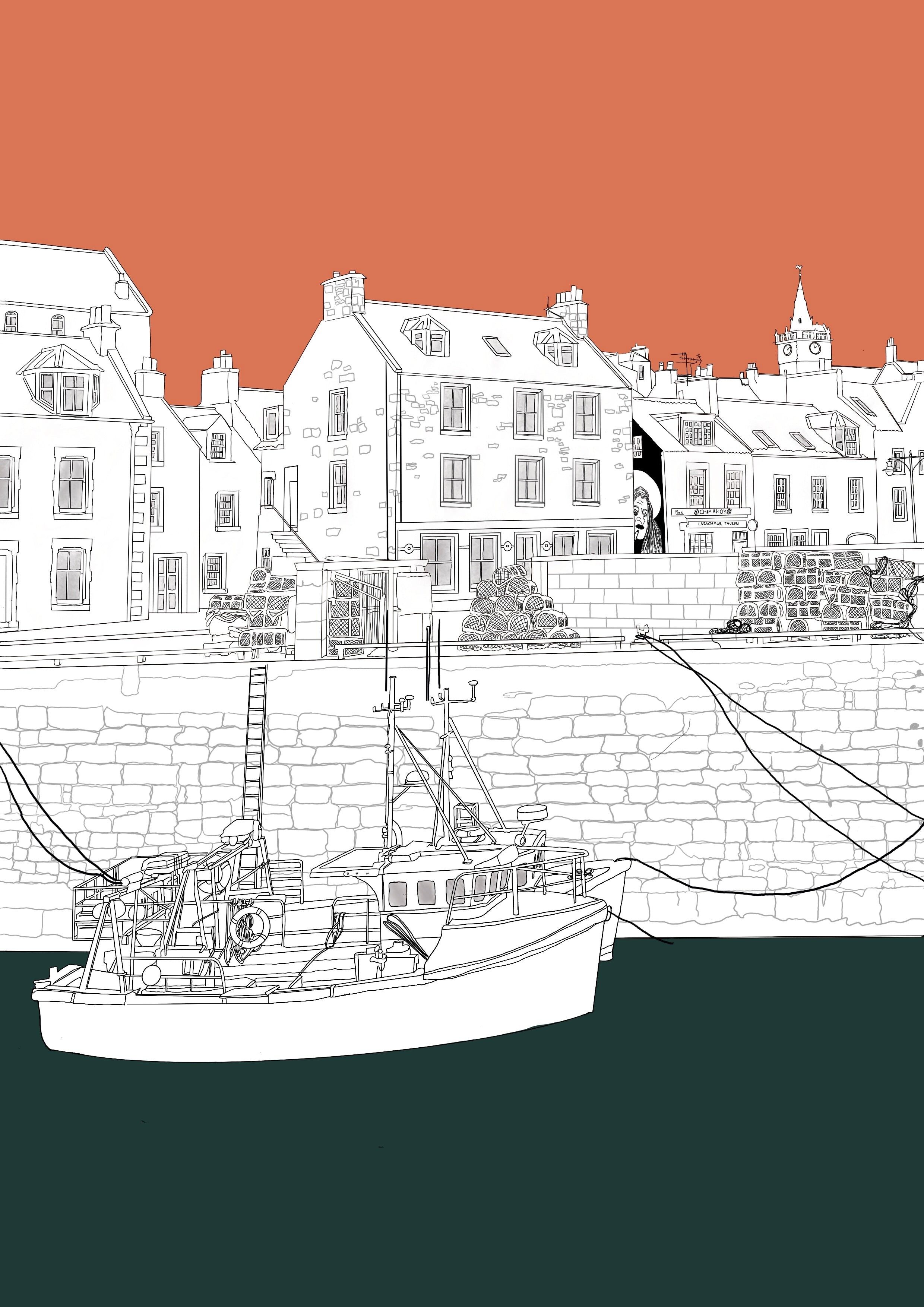 Pittenween, stampa artistica di Fife