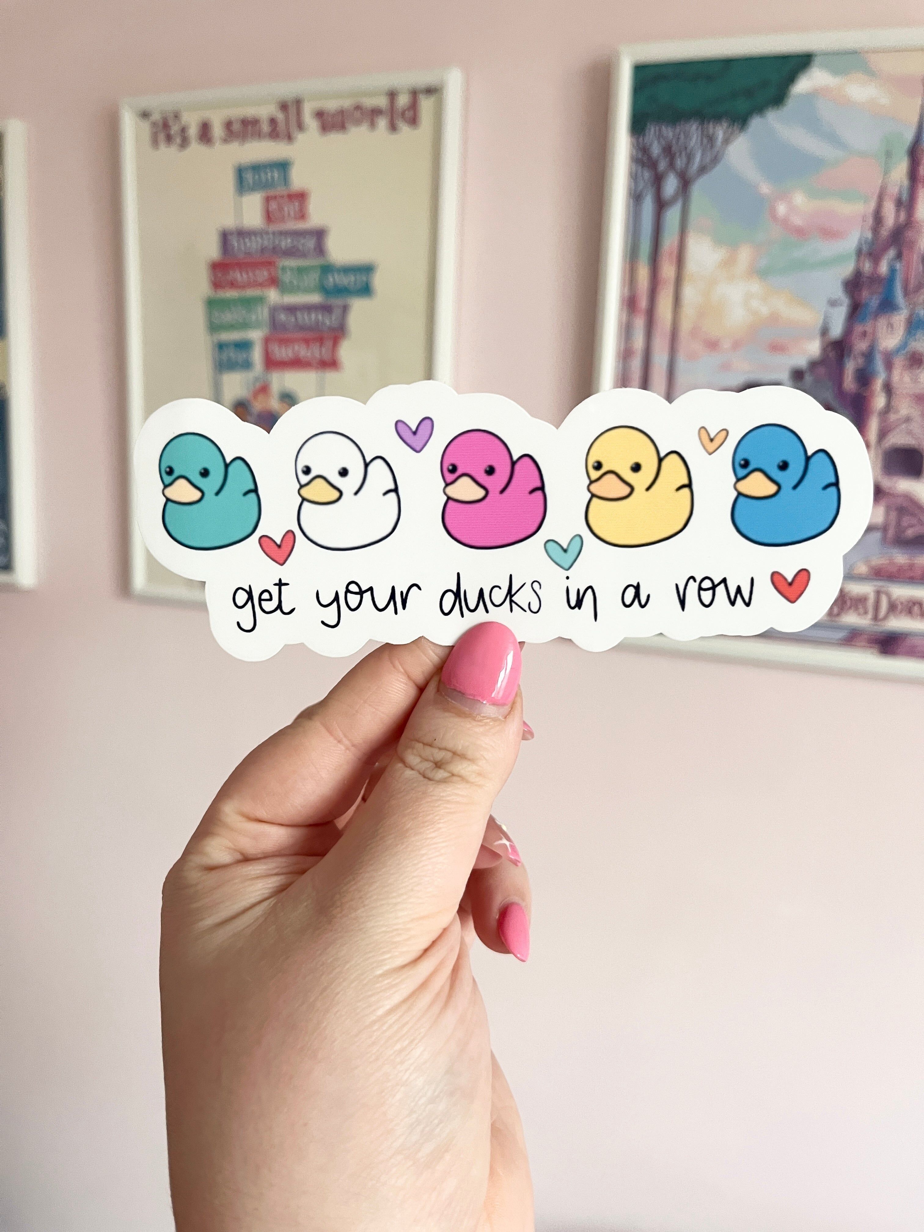 Buy wholesale Ducks in a Row Large Clear Sticker