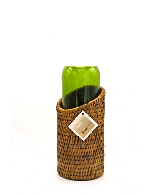 Vase Pye miel bouteille recyclée verte medium