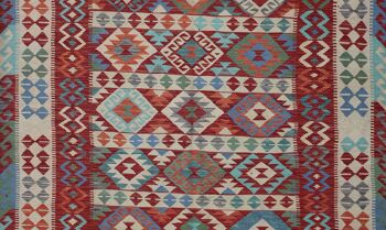 Kilim traditionnel tissé à la main fin-74494 2